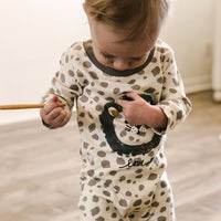 Leopard Face Organic Cotton Baby Romper