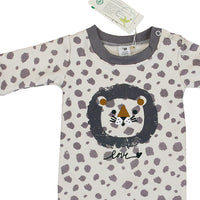 Leopard Face Organic Cotton Baby Romper