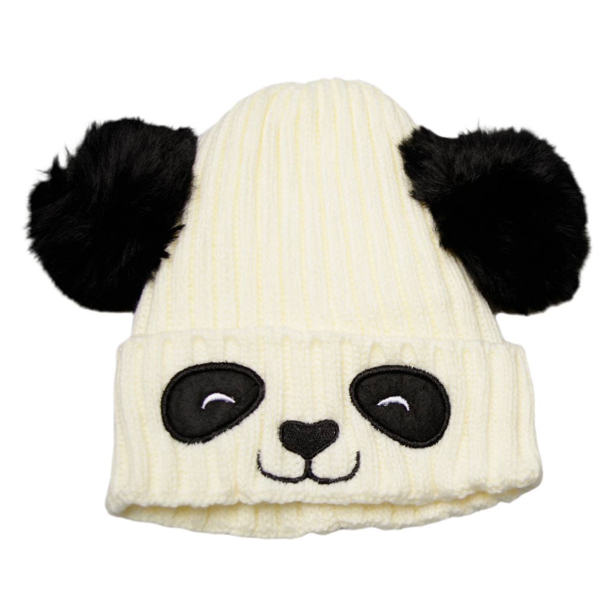 Cute Panda Pattern Knit Winter Beanie