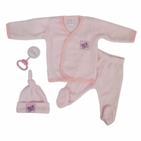 4 Piece Fleece Set - Pink