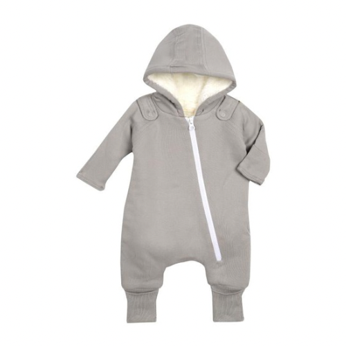 Smart Cuddly Jumpsuit + Bib - Gray