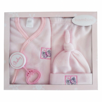 4 Piece Fleece Set - Pink