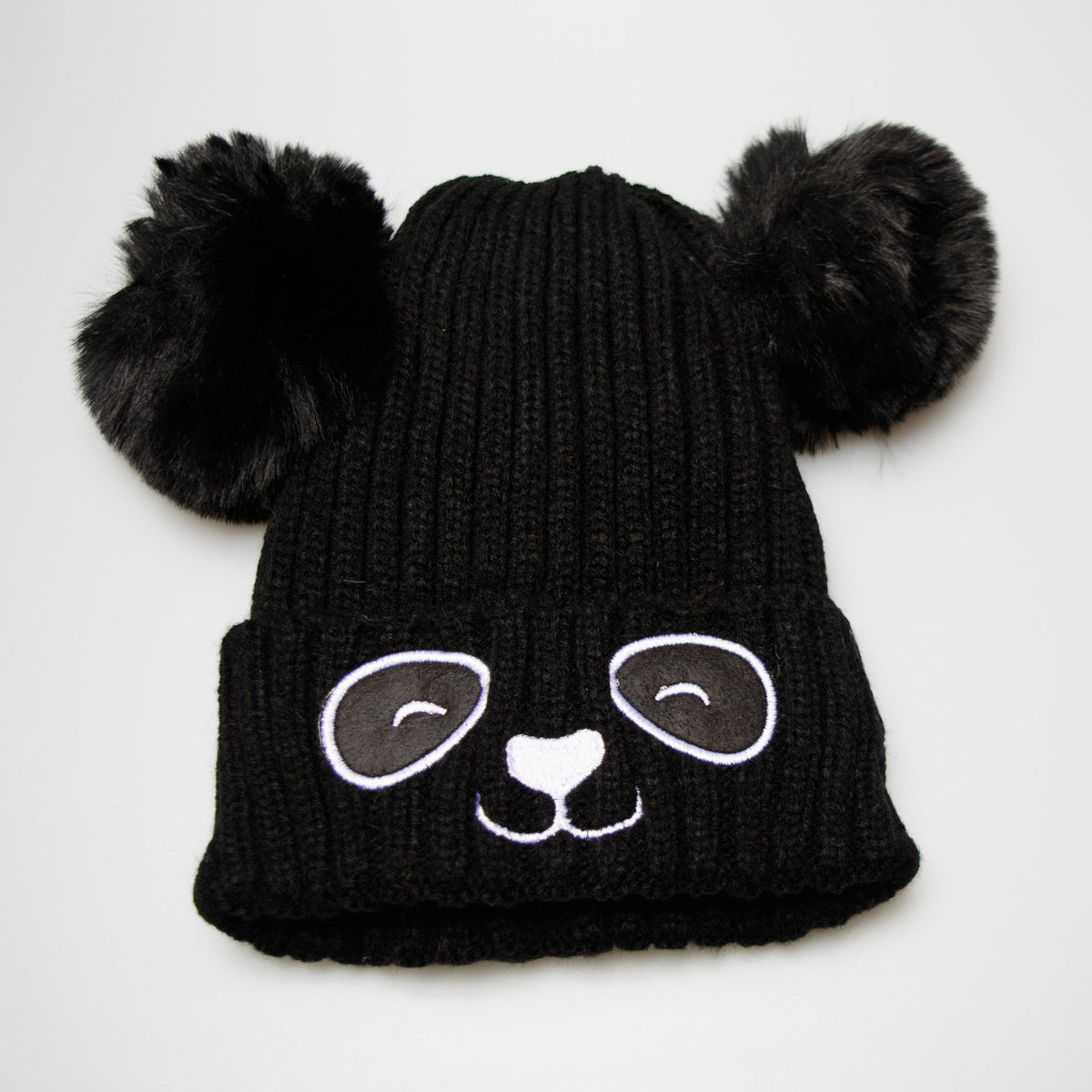 Cute Panda Pattern Knit Winter Beanie