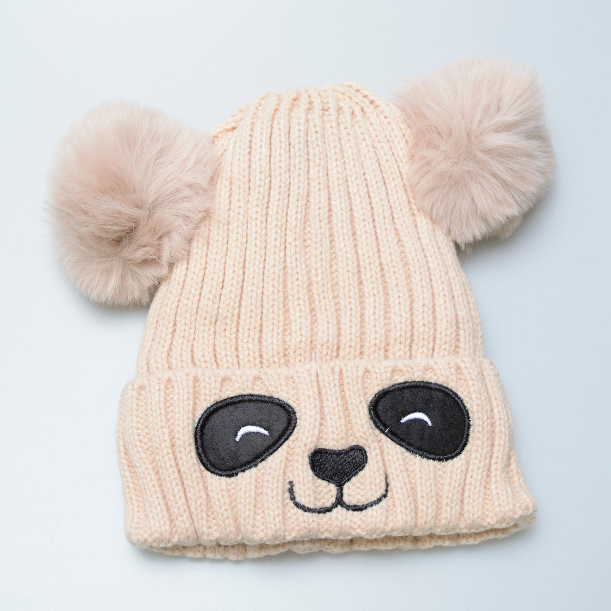 Cute Panda Pattern Knit Winter Beanie