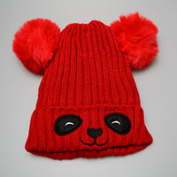 Cute Panda Pattern Knit Winter Beanie