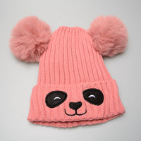 Cute Panda Pattern Knit Winter Beanie