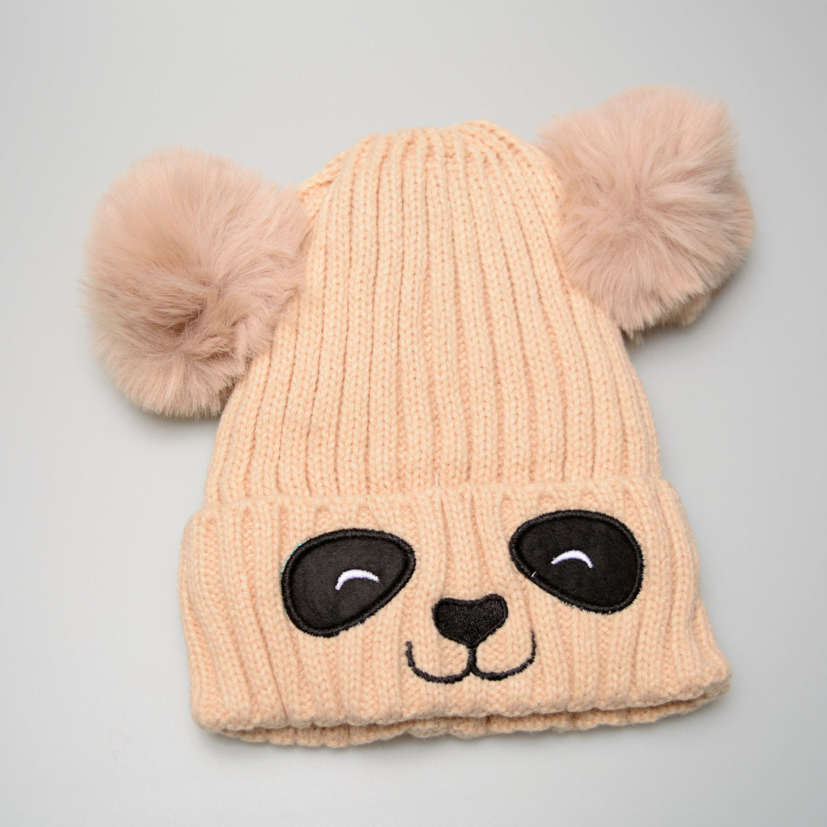 Cute Panda Pattern Knit Winter Beanie