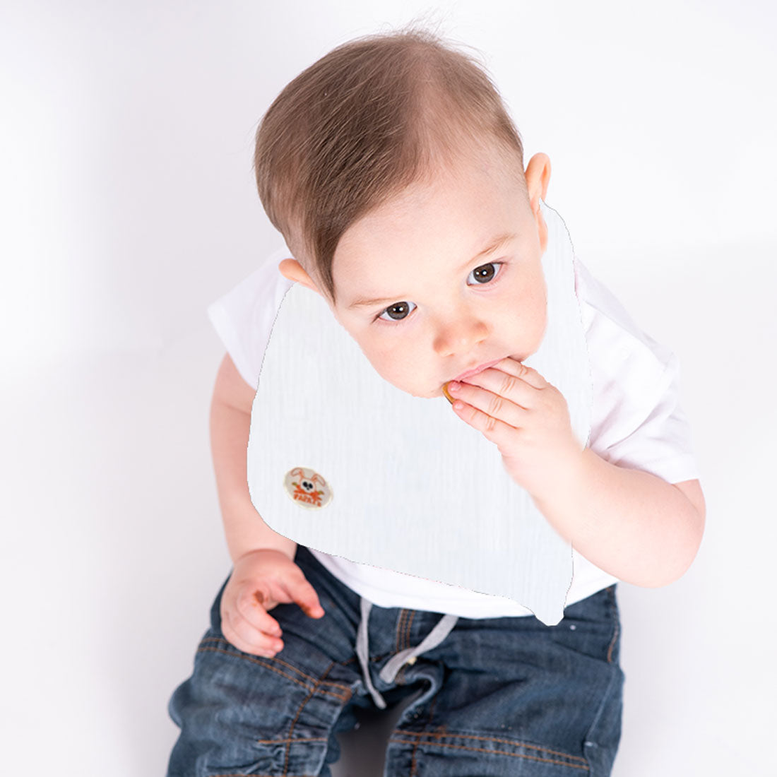 Organic Cotton Bib - White