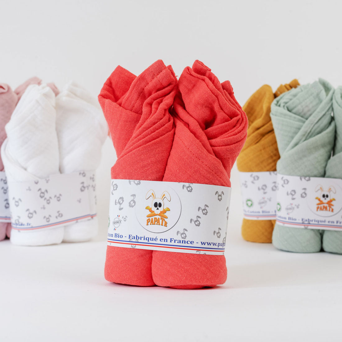 Organic Cotton Swaddles  - Strawberry