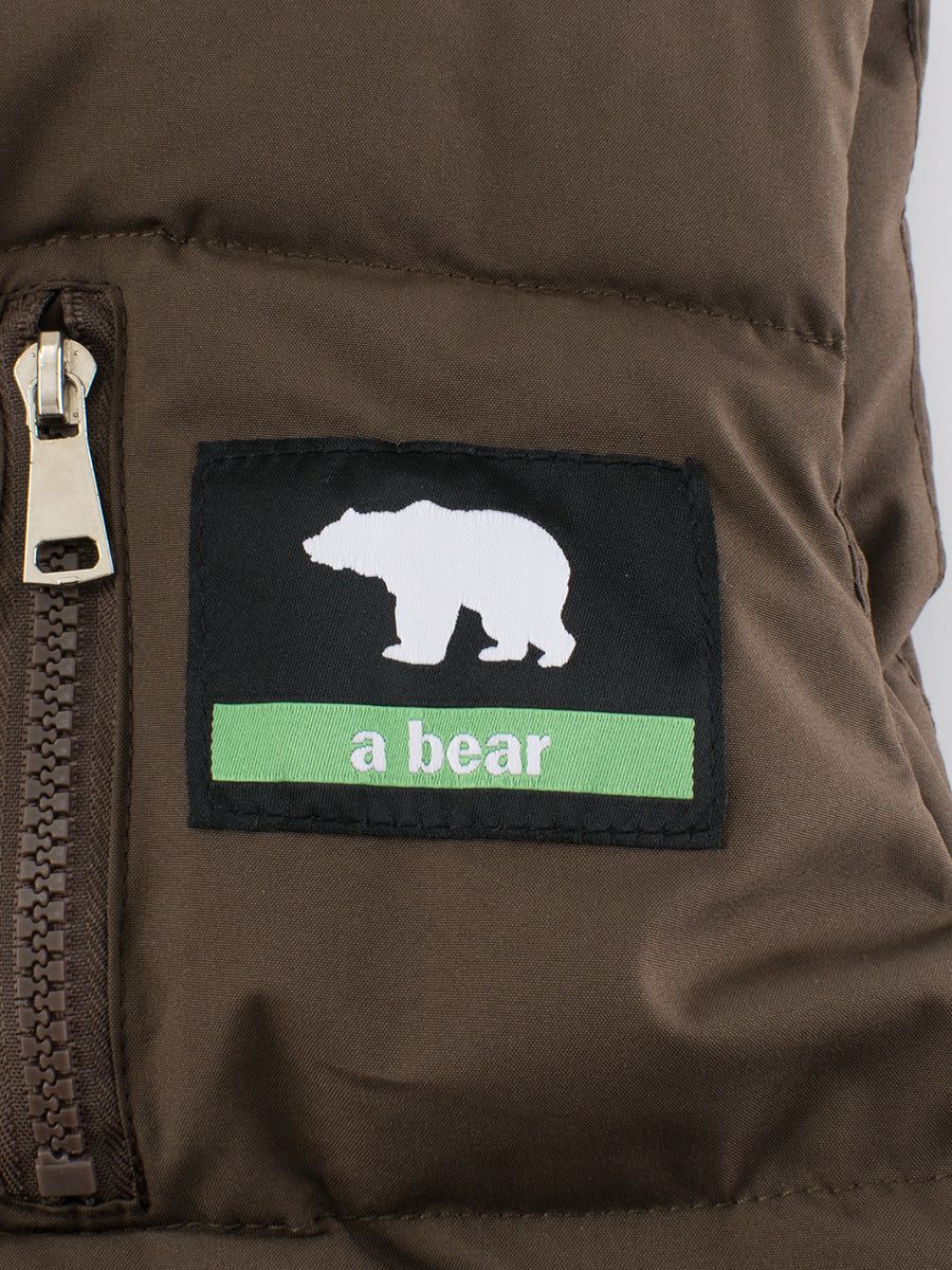 Bear Design Outerwear: Sleeveless Single Breasted Coat